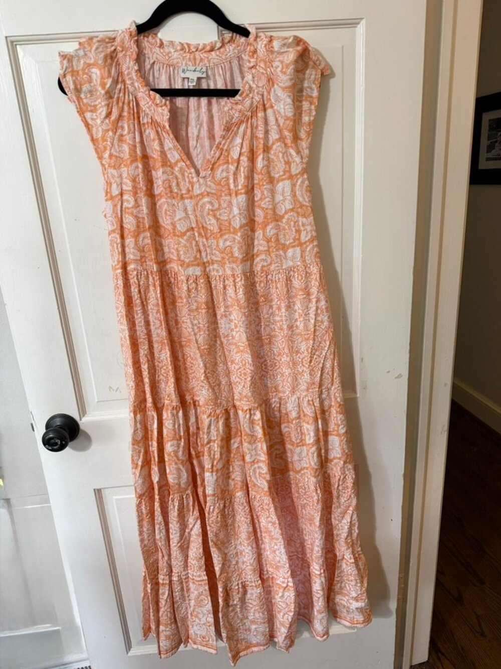 Wonderly Orange Floral Maxi Dress Petite XL